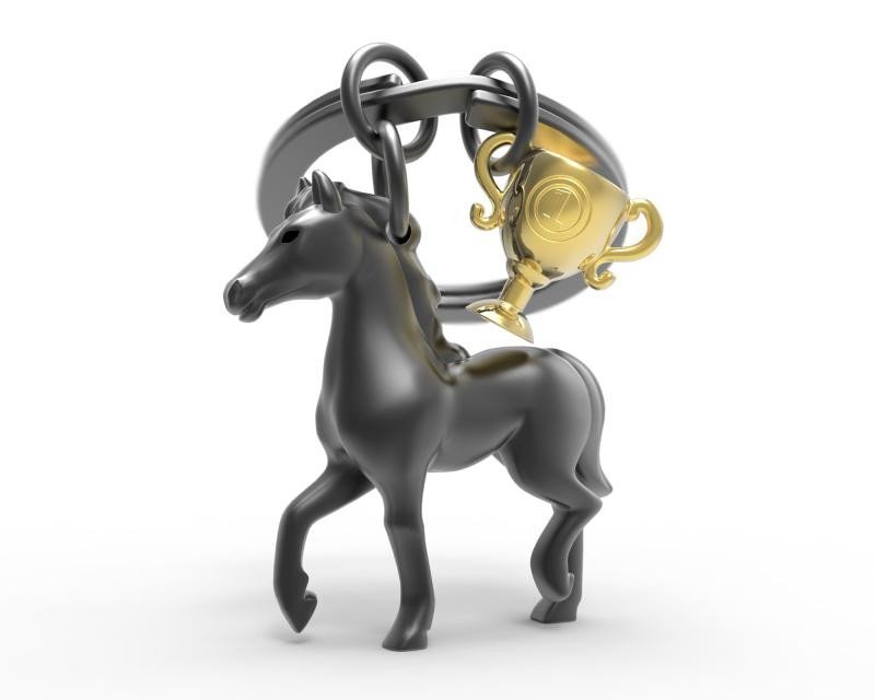 Levně MTM Klíčenka - Kůň závodní s trofejí