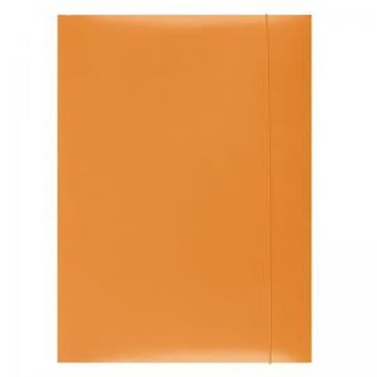 Levně Spisové desky s gumičkou A4 lepenka - oranžové