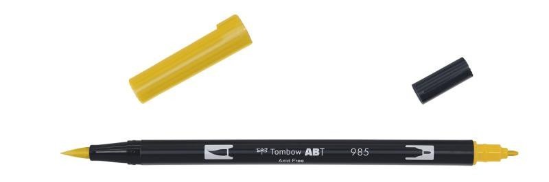 Levně Tombow Oboustranný štětcový fix ABT - chrome yellow