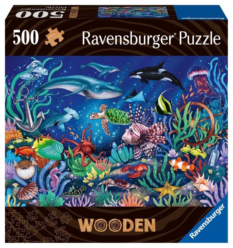 Levně Ravensburger Puzzle - Podmořský svět 500 dílků, dřevěné