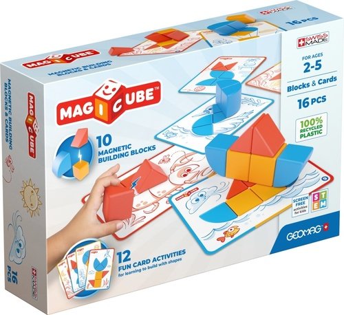 Geomag Magicube Blocks&amp;Cards 16 dílků (magnetická stavebnice)