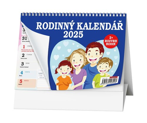 Rodinný kalendář 2025 - stolní kalendář