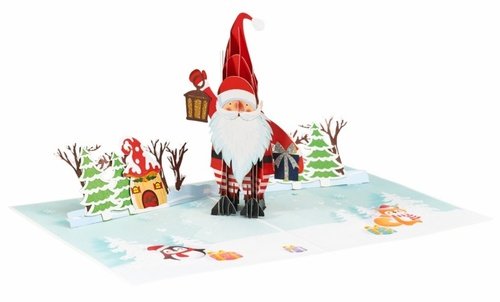 Levně 3D přání Santa Claus