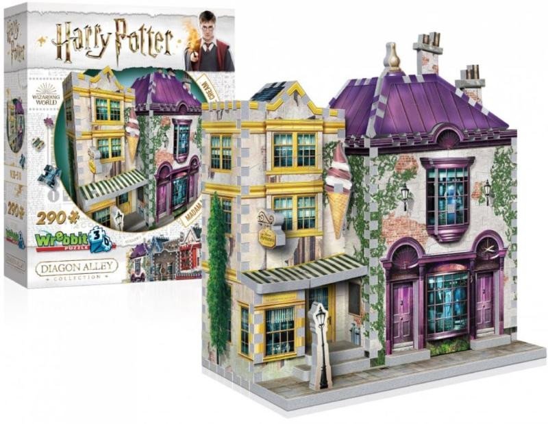 Levně Puzzle 3D Harry Potter: Madam Malkinová a Zmrzlinářství Florea 290 dílků