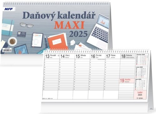 Levně Daňový Maxi kalendář 2025 - stolní kalendář