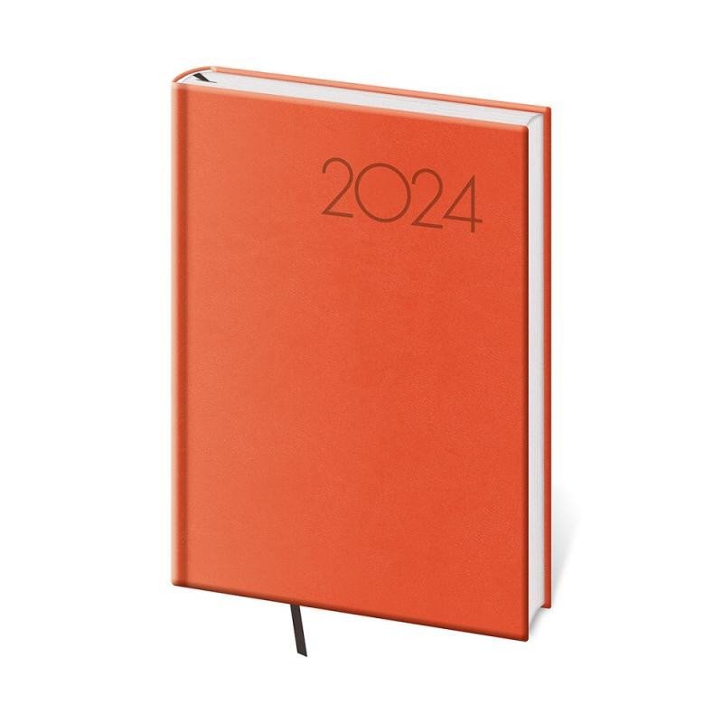 Levně Diář 2024 denní A5 Print Pop - oranžový