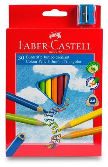 Levně Faber - Castell Pastelky trojhranné Junior - středně silné 30 ks