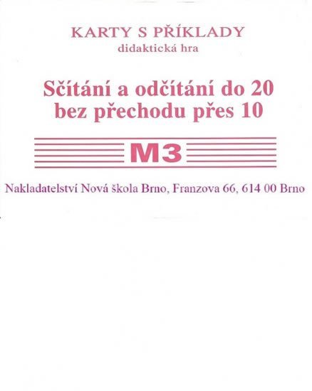 Levně Sada kartiček M3 - sčítání a odčítání do 20 bez přechodu přes 10, 2. vydání - Zdena Rosecká
