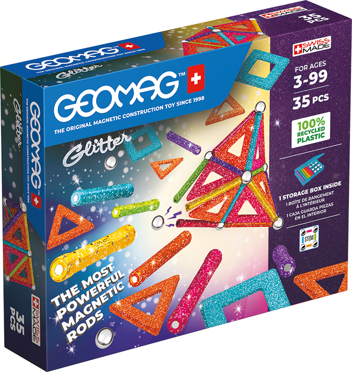 Levně Geomag Glitter Recycled 35 dílků - Geomag