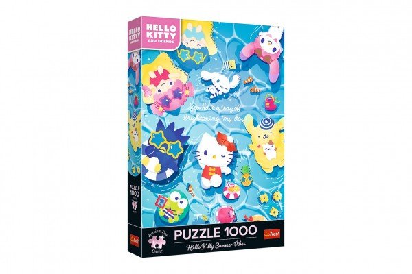 Product detail of Puzzle Premium Plus: Letní vibrace Hello Kitty 1000 dílků 48x68,3cm v krabici 27x40x6cm