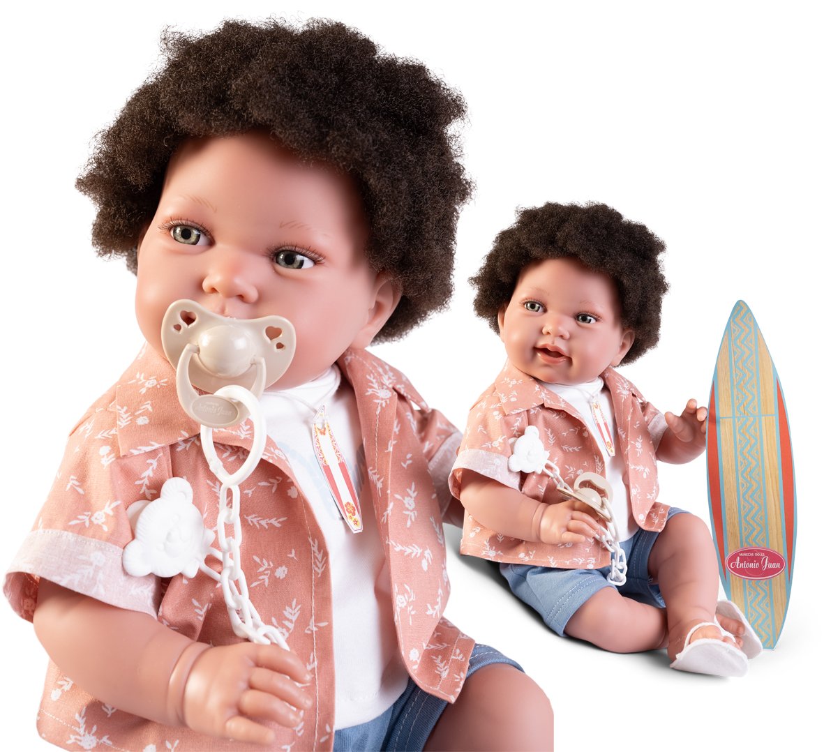Levně Antonio Juan 33361 PIPO HAIR - realistická panenka miminko s měkkým látkovým tělem - 42 cm