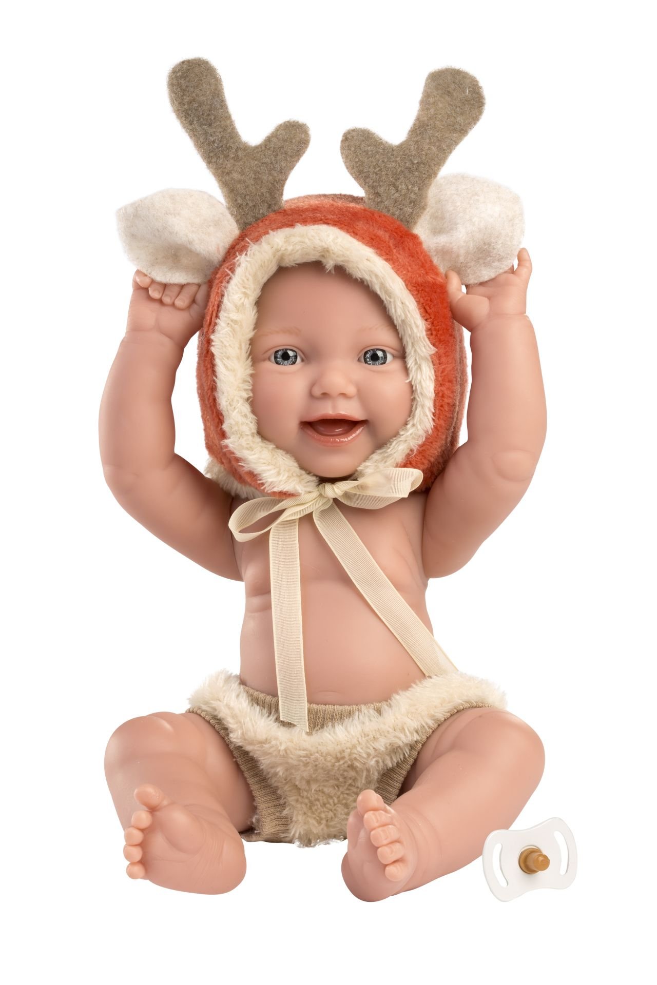 Levně Llorens 63202 NEW BORN CHLAPEČEK - realistická panenka miminko s celovinylovým tělem - 31 cm