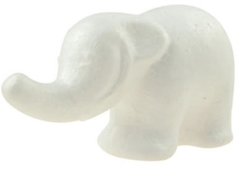 Levně Dílky z polystyrenu slon 11 x 6 cm