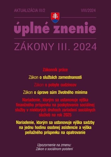 Levně Aktualizácia III/2 2024 – Zákonník práce a zamestnávanie