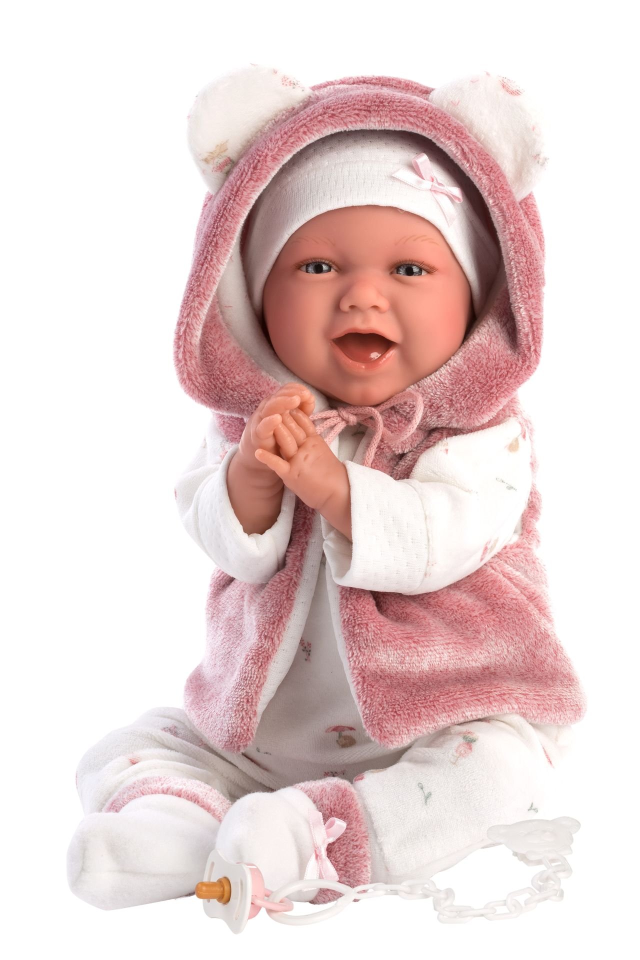 Levně Llorens 74070 NEW BORN - realistická panenka miminko se zvuky a měkkým látkovým tělem - 42 cm