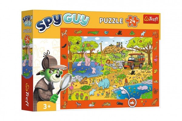 Levně Puzzle Spy Guy - Safari 18,9x13,4cm 24 dílků v krabici 33x23x6cm