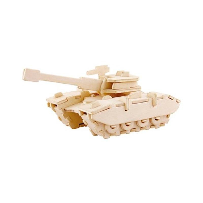 Levně Dřevěné 3D puzzle - Tank