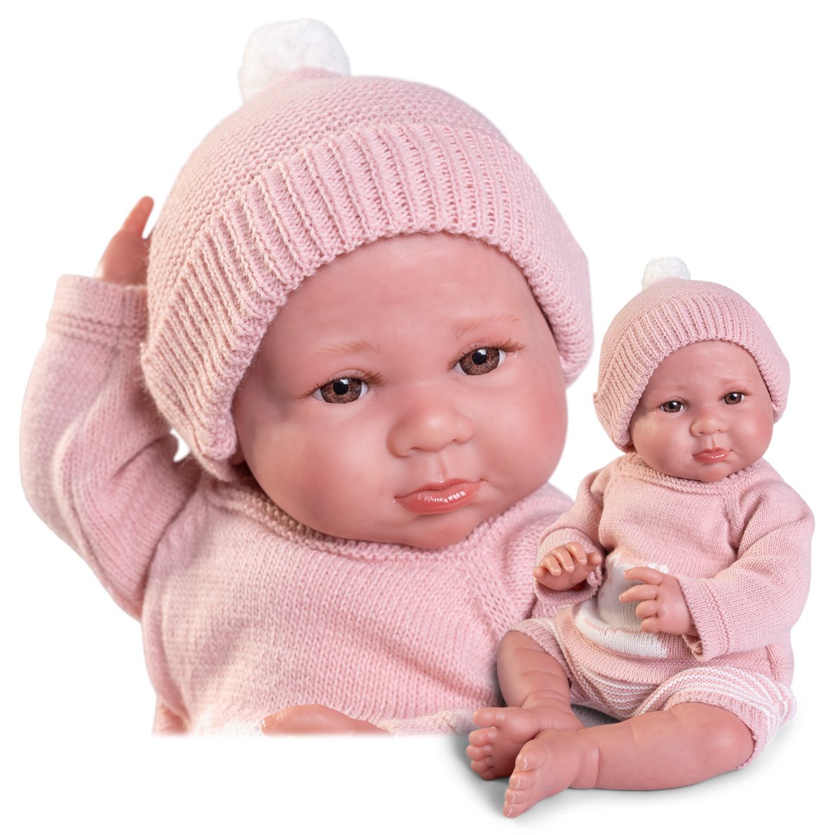 Levně Antonio Juan 80324 SWEET REBORN LUCA - realistická panenka miminko s měkkým látkovým tělem - 42 cm