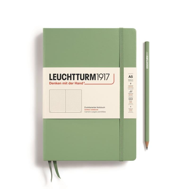 Levně Leuchtturm1917 Zápisník Sage Medium A5 tečkovaný