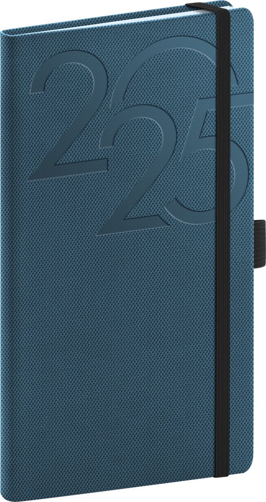 Levně NOTIQUE Kapesní diář Ajax 2025, modrý, 9 x 15,5 cm