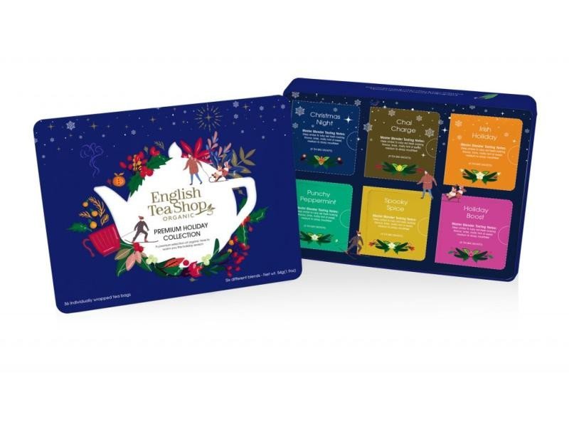 Levně English Tea Shop Čaj Premium Holiday Collection bio vánoční modrá 54 g, 36 ks