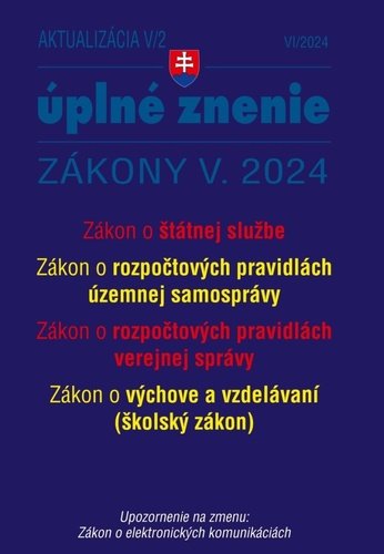 Aktualizácia V/2 2024 - štátna služba, informačné technológie verejnej správy