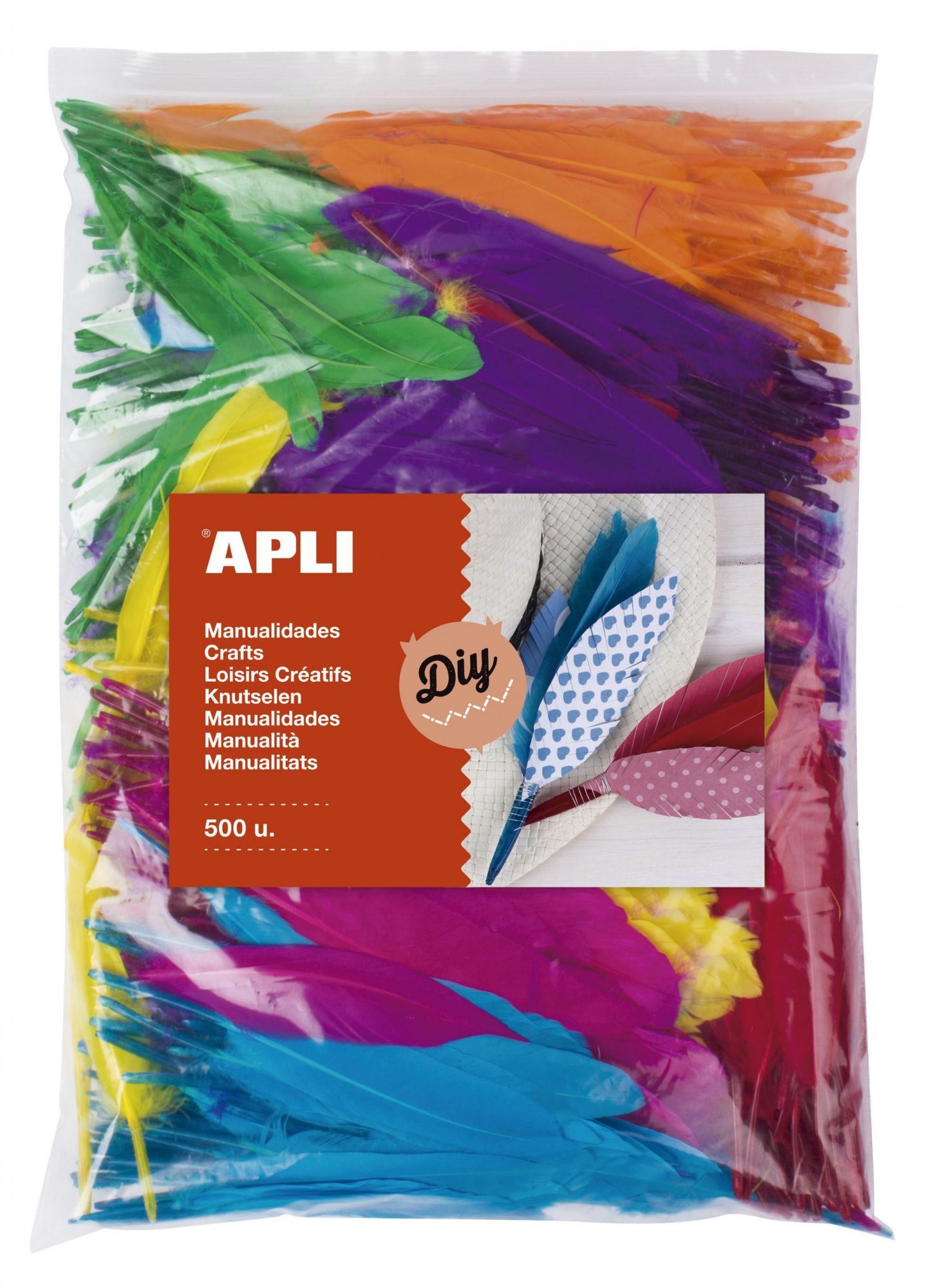 Levně APLI peříčka indiánská, Jumbo pack, mix barev