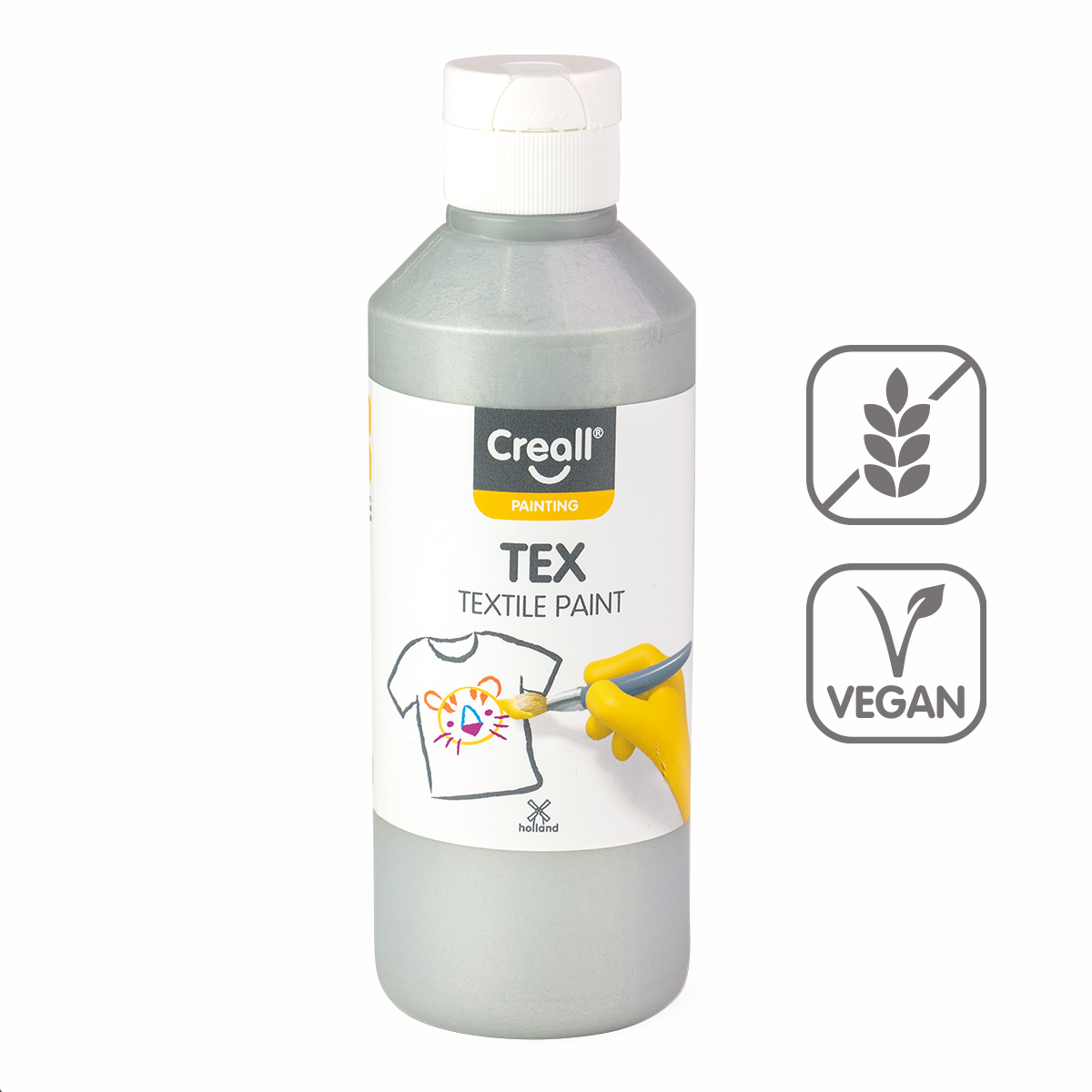Product detail of Creall textilní barva TEX, 250 ml, stříbrná