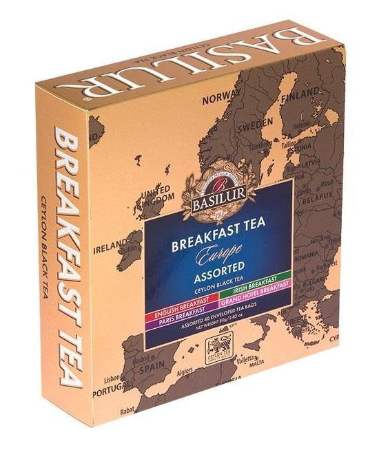 Levně BASILUR Breakfast Tea Assorted Europe přebal 40x2g