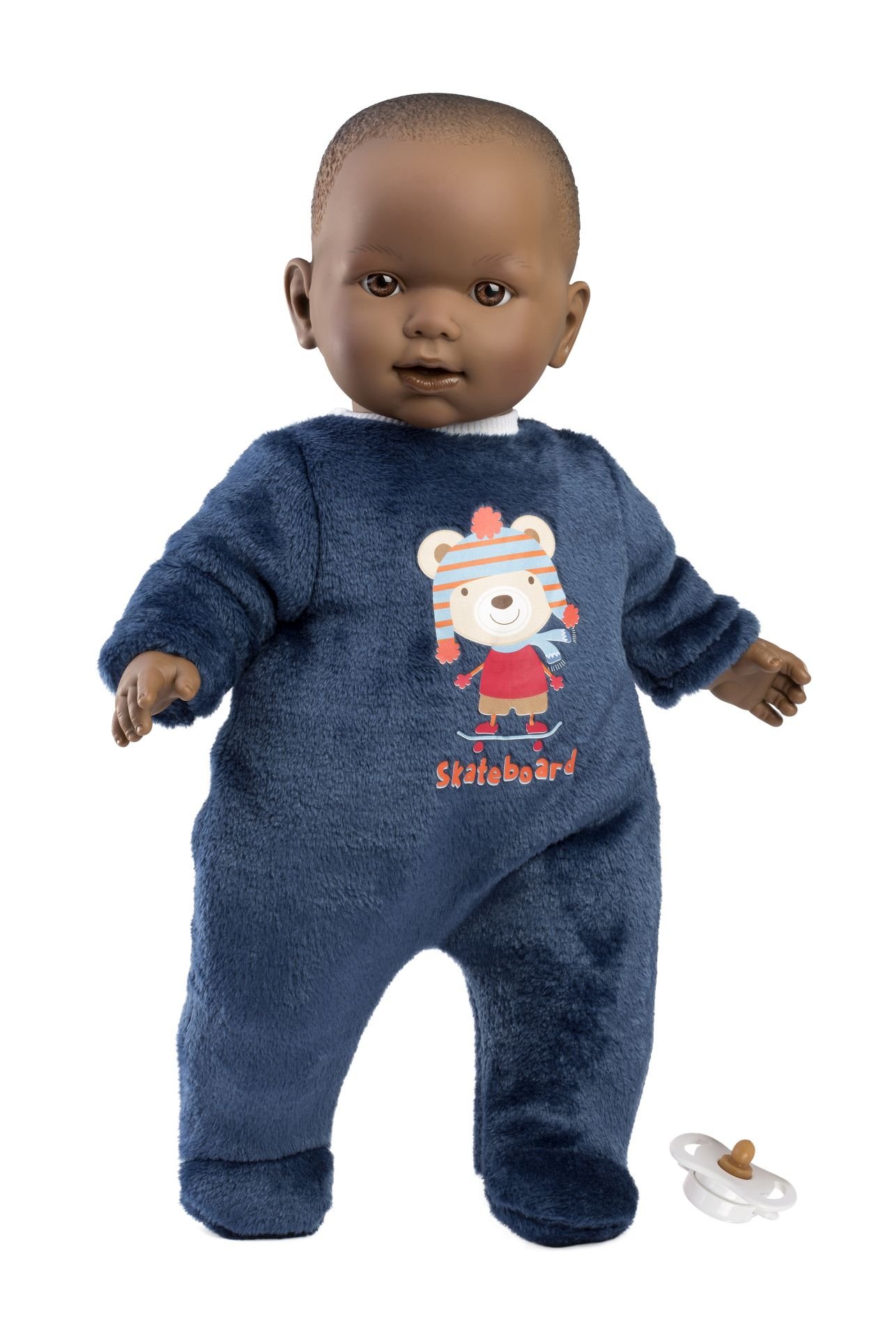 Levně Llorens 14247 BABY ZAREB - realistická panenka miminko s měkkým látkovým tělem - 42 cm