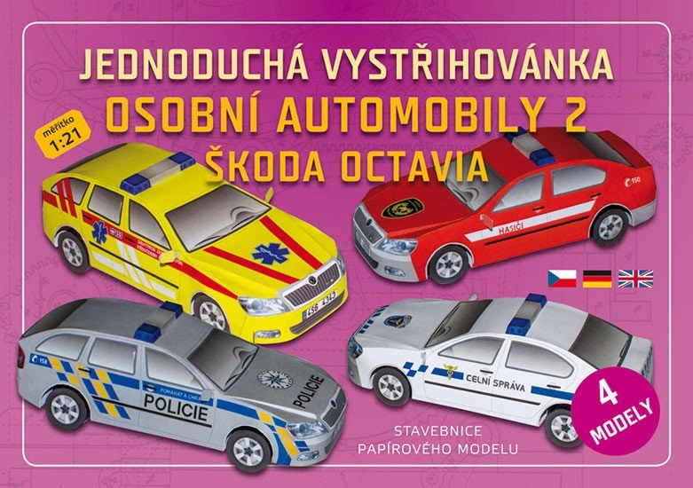 Levně Jednoduchá vystřihovánka osobní automobily 2 - Škoda Octavia