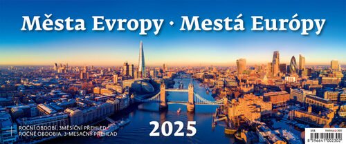 Levně Města Evropy 2025 - stolní kalendář