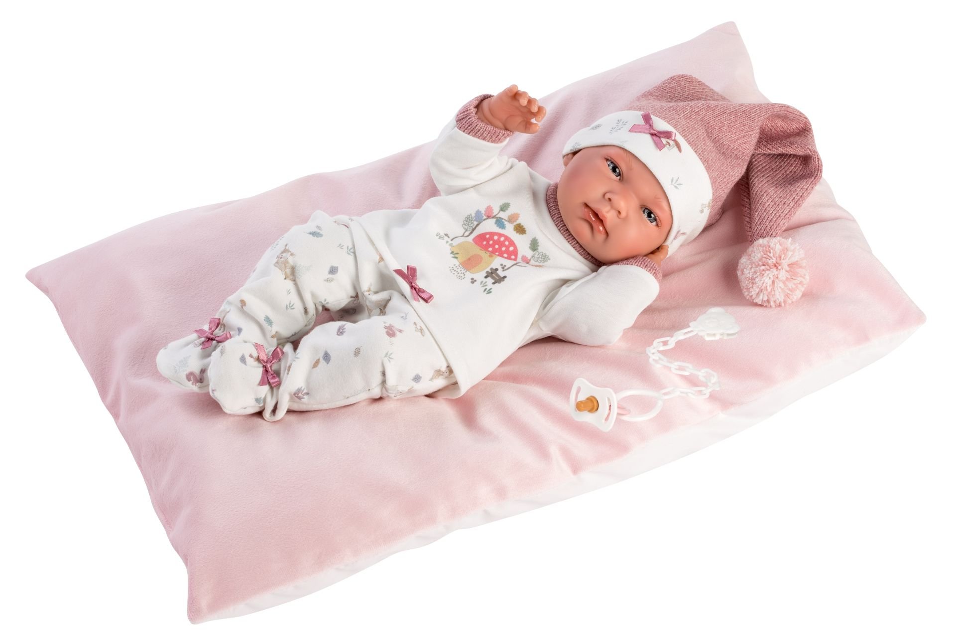 Levně Llorens 73880 NEW BORN HOLČIČKA - realistická panenka miminko s celovinylovým tělem - 40 cm