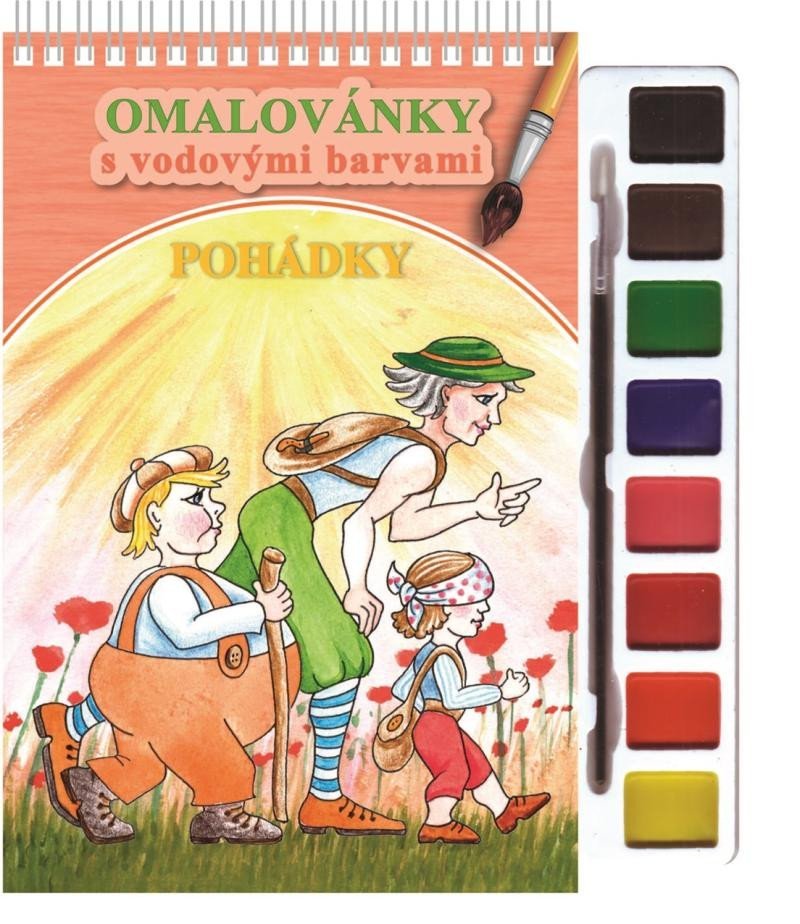 Product detail of Pohádky - Omalovánky s vodovými barvami a štětcem