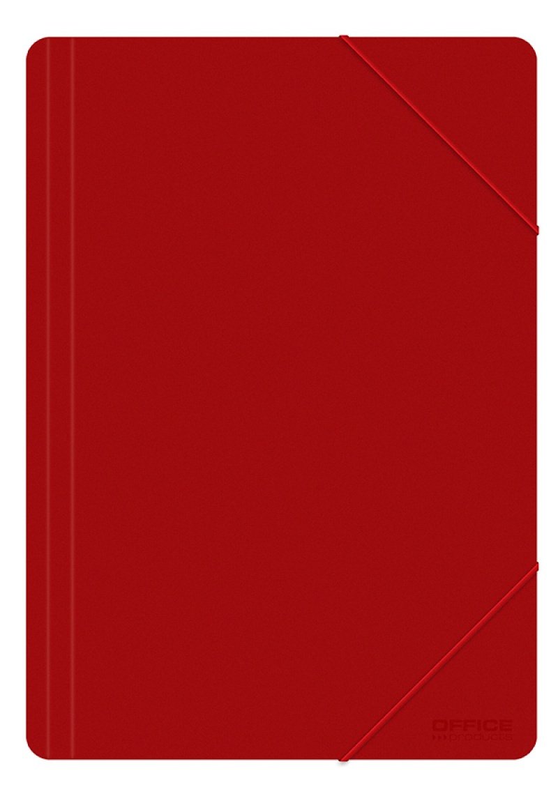 Levně Office Products spisové desky s gumičkou, A4, PP, 500 µm, červené