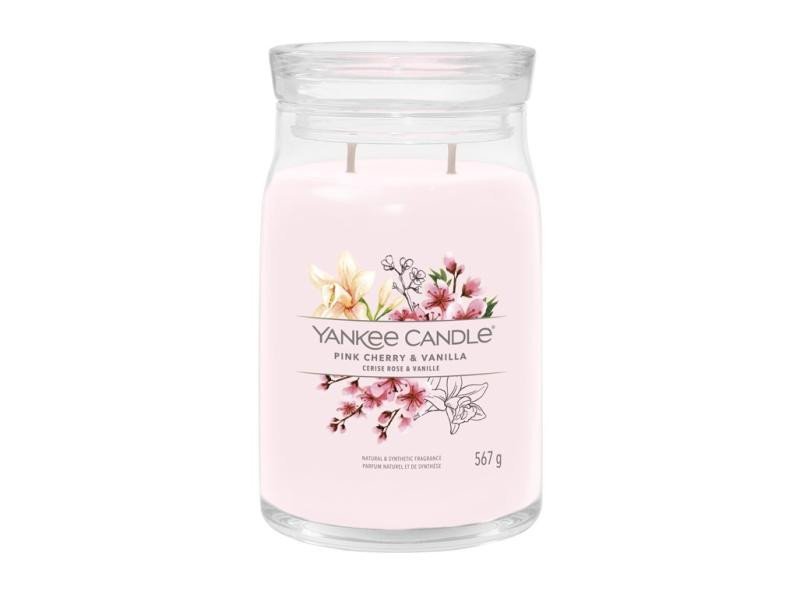 Levně YANKEE CANDLE Pink Cherry &amp; Vanilla svíčka 567g / 2 knoty (Signature velký)