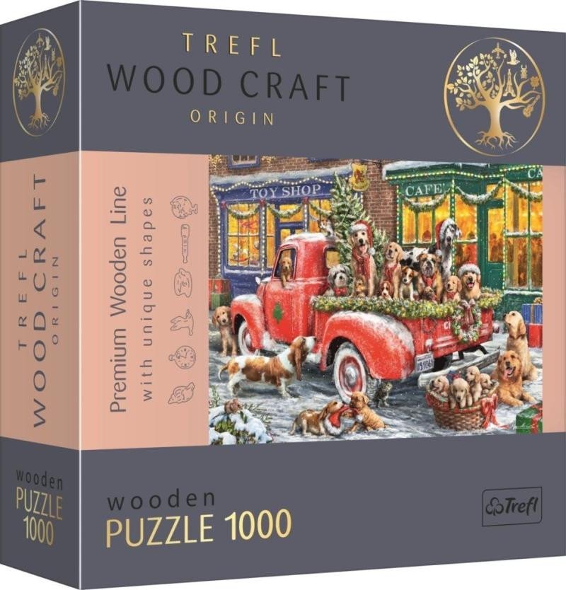 Levně Trefl Wood Craft Origin Puzzle Santovi malí pomocníci 1000 dílků - dřevěné