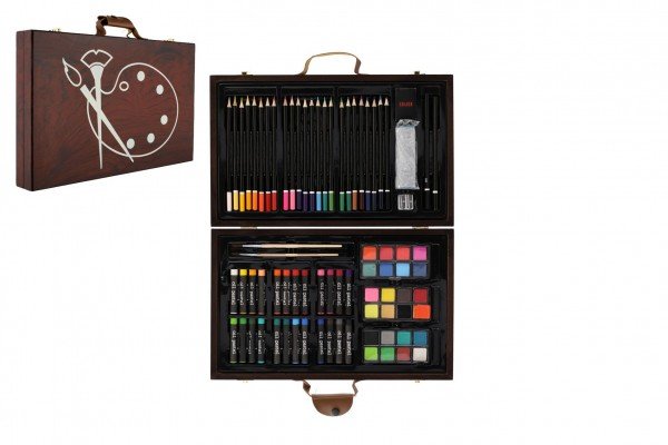 Levně Sada na malování - Art box kreativní sada 79ks v dřevěném kufříku ve fólii 37x23x5cm