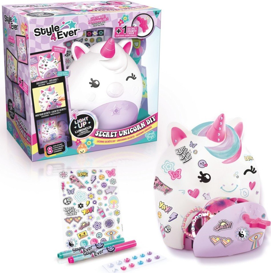 Product detail of Style4Ever DIY Lampička jednorožec s přihrádkou - Alltoys