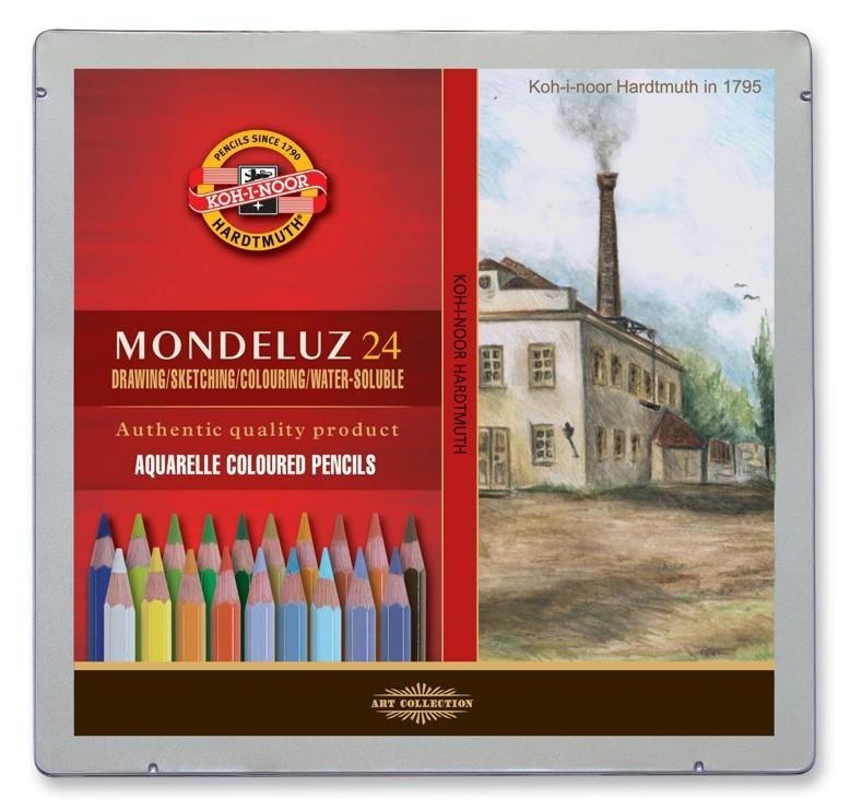 Product detail of Koh-i-noor akvarelové pastelky MONDELUZ - Krajina 24 ks v plechové krabičce