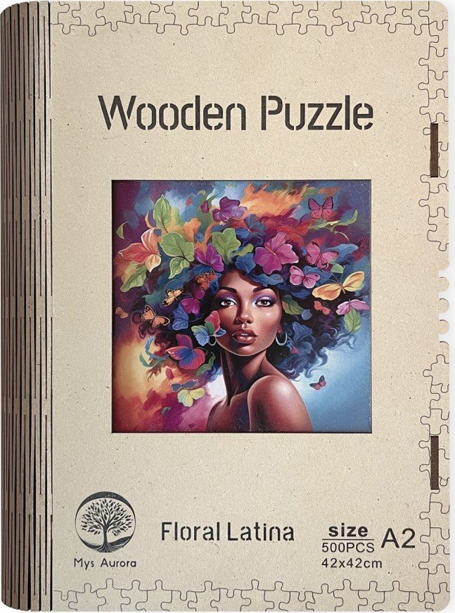 Levně Dřevěné puzzle/Floral Latina A2 - Emitex