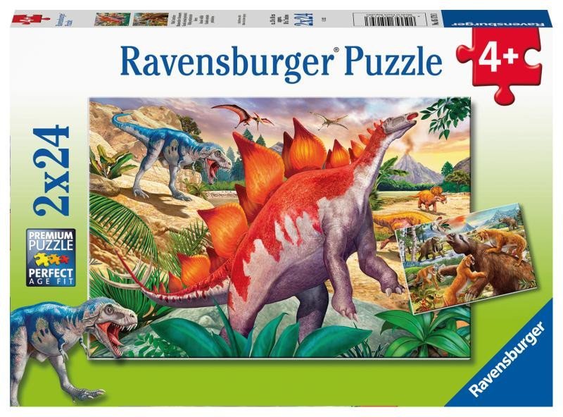 Levně Ravensburger Puzzle - Svět dinosaurů 2x24 dílků