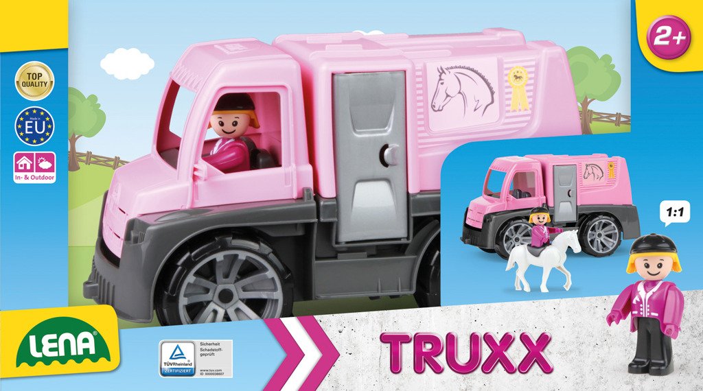 Levně Auto Truxx přeprava koní s figurkami plast 26cm v krabici 39x22x16cm 24m+ - Lena