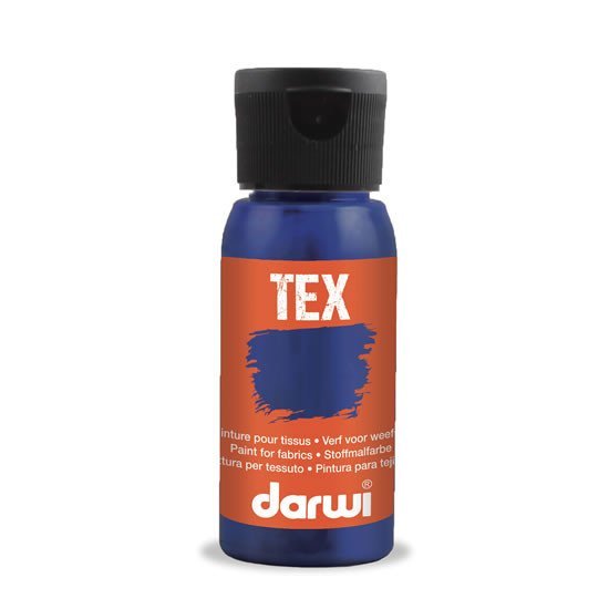Levně DARWI TEX barva na textil - Tmavě modrá 50 ml