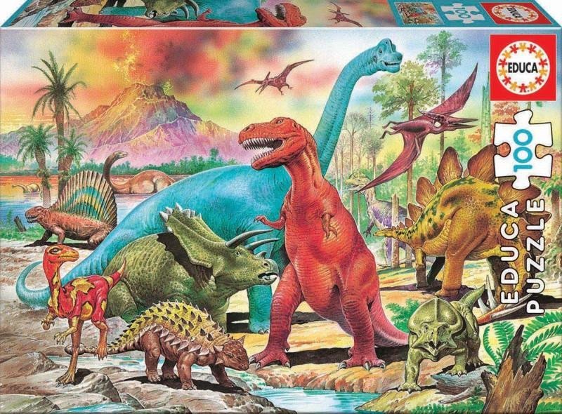 Levně Puzzle Dinosauři 100 dílků