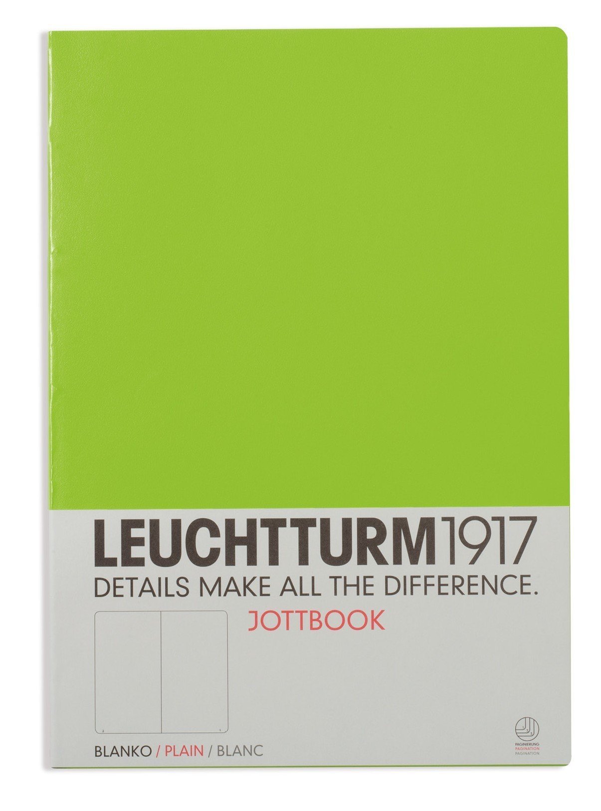 LEUCHTTURM1917 JOTTBOOK POCKET (A6), linky, Lime 339947