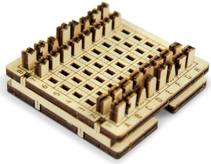Levně Wooden City Hra 3D mini Šachy