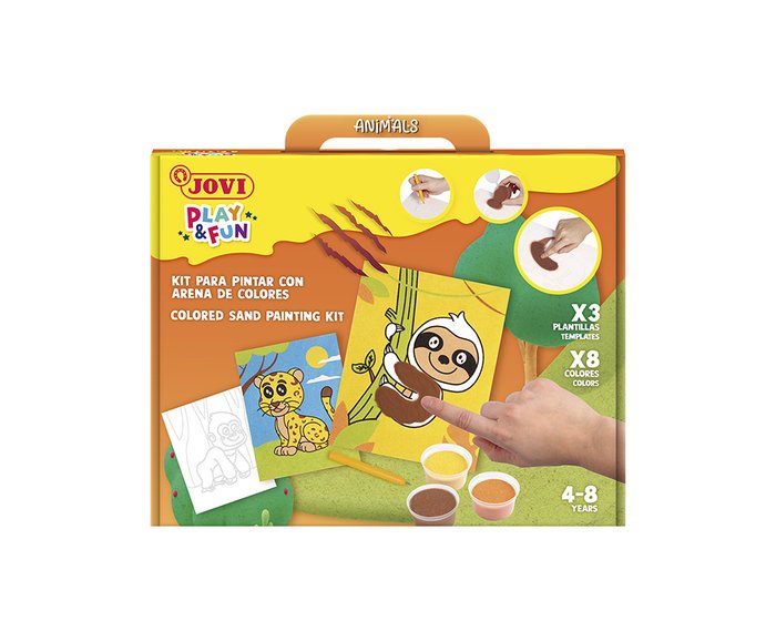 Product detail of JOVI PLAY&amp;FUN sada na malování pískem 12ks - Animals