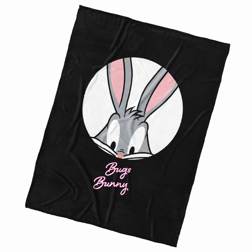 Levně Mikroplyšová deka Bugs Bunny Black Art 150x200 cm