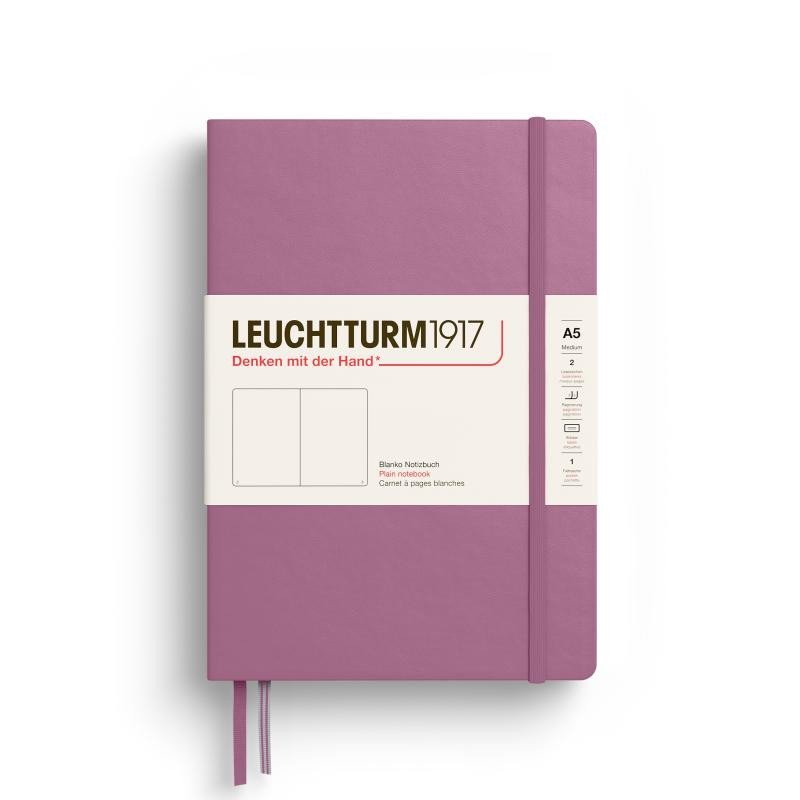 Levně Leuchtturm1917 Zápisník Dusty Rose Medium A5 čistý